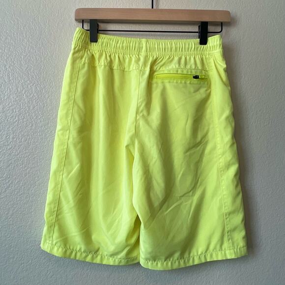 GAP Kids Boys XXXL (18) Quick-Dry Lined Neon Yellow Green Drawstring Shorts - Picture 4 of 8